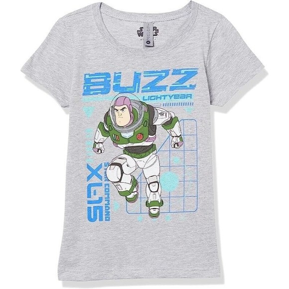 Disney Boys' Big Lightyear Buzz Xl-15 Star Command Short Sleeve Tee Size 18/20 - Picture 1 of 2
